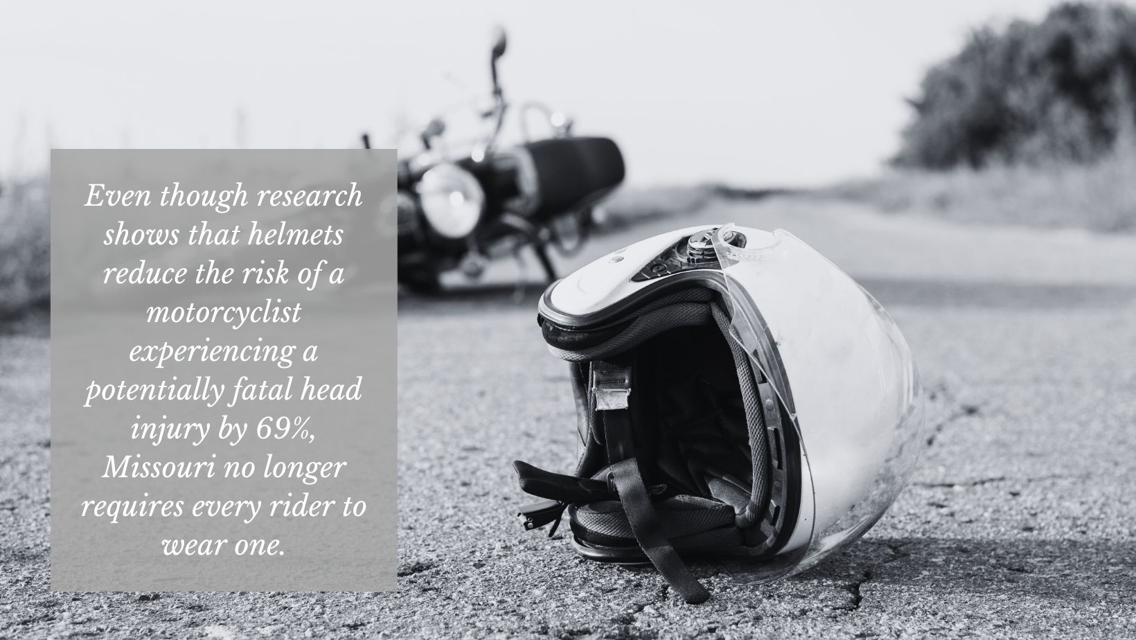 motorcycle helmet after an accident